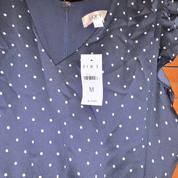 Flutter sleeve navy polka dot dress 🔸🔹🔻 - Picture 7 of 9